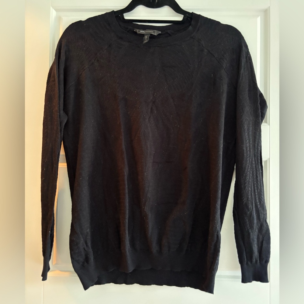 PRE-OWNED BCBGMaxAzria Lex Crew Neck Sweater | Black | XXS